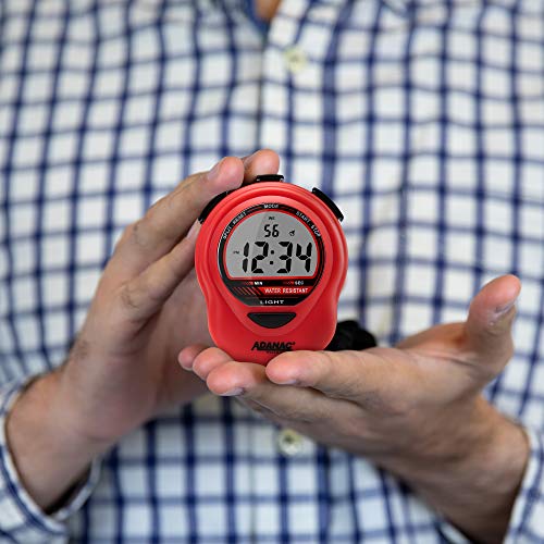Marathon St083013Rd Adanac Digital Glow Stopwatch Timer With Extra Large Display And Digits - Battery Included (Red) #TOP4