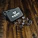Blacksmith Craft Dice DND Dice Set 9 PCS (2 Extra D6s) - Metal Dungeons and Dragons Polyhedral Dice Set with D&D Dice Box & Bag for RPG Gaming - Includes D20 - Blacksmith Craft Dice (Darkstar)