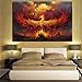Produktbild DIY 5D Diamant Painting Bilder Voll Kit,Feuer Phoenix Vogel Diamant Malerei Groß Kreuzstich Kristall Strass Malen nach Zahlen Stickerei Kunst Handwerk für Home Wand Dekor 50x100cm/20x40in T5129