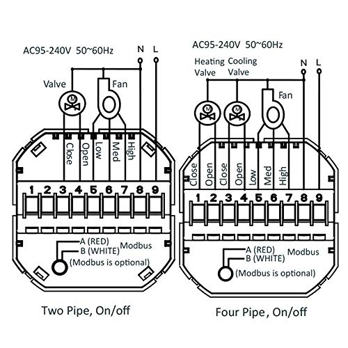 Termostato WiFi,Controlador de temperatura digital programável digital para termostato de voz de qua