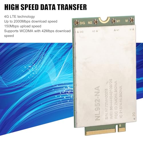 Tarjeta de Red M.2 NL952 NA M.2 4G LTE, 2000Mbps DL 150Mbps LTE FDD TDD WCDMA para PC y Laptops miniatura 4
