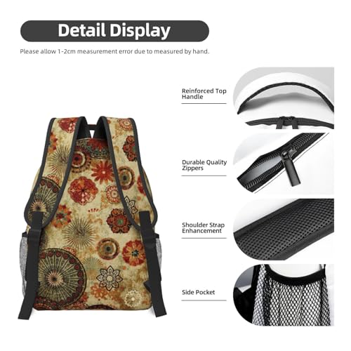 Mochila versátil para laptop EdWal Medallion de nailon negro con estampado múltiple 5