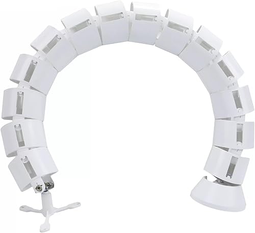 Miniatura 1 de Standing Desk Cable Management, Flexible Organizador Cables Escritorio for Sit- Stand Variable Height Desks, Under Desk Cord Hider(White)