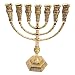 Jerusalem Temple 7 Branches Brass Menorah