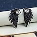 4 Pairs Retro Stereo Angel Wings Earrings for Women Fashion Feather Zircon Earrings Jacket Punk Gothic Jewelry (wing)