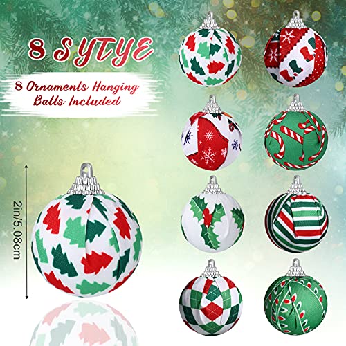 16 Pieces Christmas Ball Ornaments Fabric Wrapped Ball Ornaments Decorative Christmas Balls Christmas Tree Hanging Decorations For Christmas Tree Wreath Ornaments Home And Party Holiday Decor #TOP2