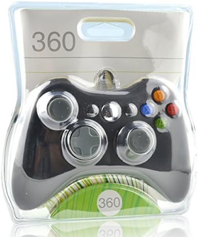 SQdeal Wired USB Controller Gamepad for PC Computer & Xbox 360 (Black - with Retail Package)