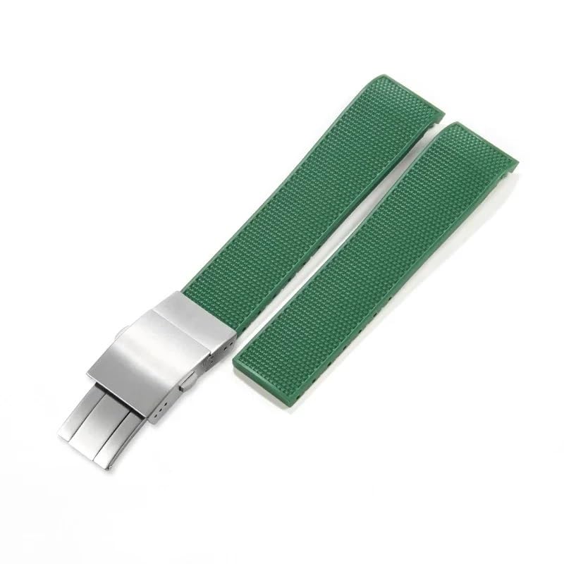 Bracelet sport plongée silicone vert 21mm compatible Longines HydroConquest