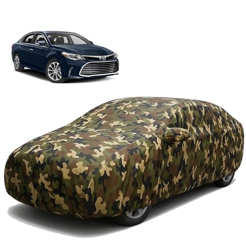 Image of Sulfar 100% Waterproof Car Body Cover for Toyota Avalon - Triple-Stitched Dustproof UV, Heat & Rain Protection with Mirror Pockets, Full-Bottom Elastic & Free Storage Bag - All-Weather Indoor Outdoor