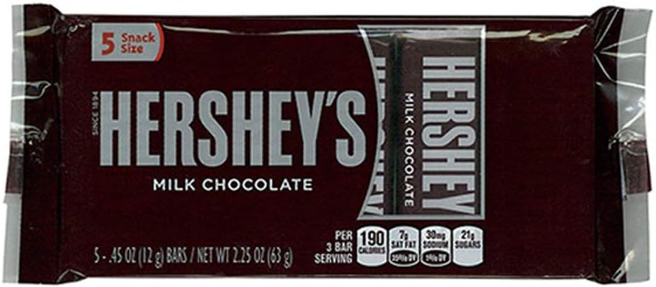 Hershey Milk Chocolate Mini Bars1pk 5ct 2.25oz