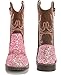 Kkdom Cowgirl Cowboy Boots for Girls Boys Kids Fashion Glitter Square Toe Western Boots Pink US Size 3 M Big Kid