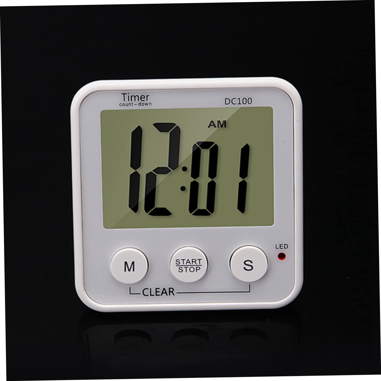 LIFKOME 3-częściowy Łatwy Do Odczytania Cyfrowy Kuchenny Timer Niskie Zużycie Energii Magnetyczny Patyczek Bez Baterii Biały Timer Odliczający
