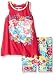 Kidtopia Girls' Sweethearts Racerback with Floral Bike Short Set
