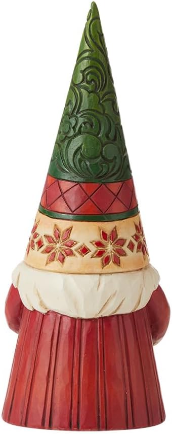 Enesco Jim Shore Heartwood Creek Christmas Gnome Holding Wreath Figurine, 7.09 Inch, Multicolor