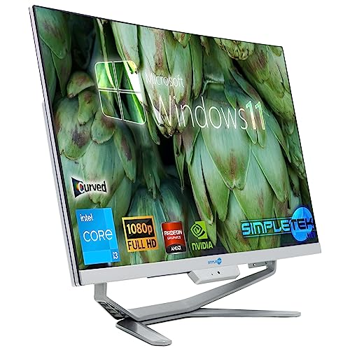 SIMPLETEK - PC todo en uno con pantalla curva de 24" Core i3 | Windows 11 Pro | 8GB RAM SSD 480GB | Ideal para oficina, escuela, hogar - imagen 3
