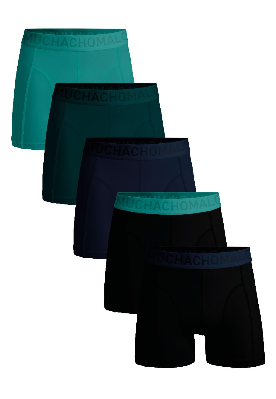 Muchachomalo Calzoncillos para Hombre, Ropa Interior Lisa de Algodón para Hombre, Pack de 4 Unidades, Bóxers Lisos de Corte Clásico con Cintura Elástica