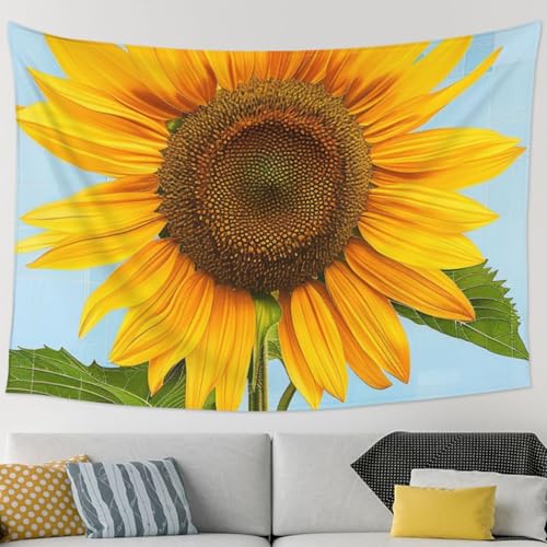 Tapisserie murale tournesols grand format deco chambre et salon
