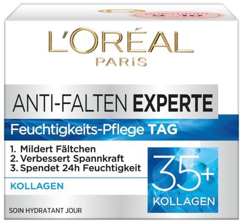 L'Oréal Paris Feuchtigkeitspflege für das Gesicht, Pflegende Anti-Aging Creme mit Kollagen Biosphären… – Ansicht 7