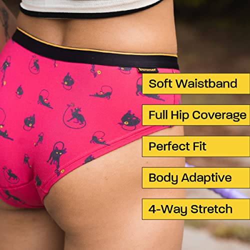 Image of Bummer Plain Solid Hipster Panties for Women | Antibacterial Underwear 3X Softer & Breathable Than Cotton for Ladies | Full Hip Coverage Innerwear | Bold Long Lasting Stylish Undergarments | Pack Of 1