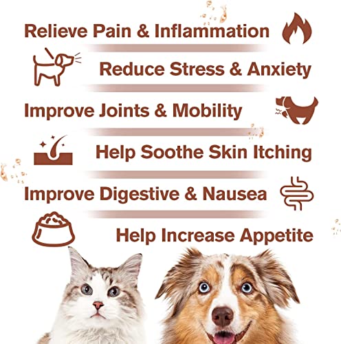 Wachray - Hemp Oil For Dogs And Cats - Pet Hemp Calming Drops For Anxiety Stress Relax Sleep Aggressive Pain Inflammation Arthritis Allergies - Supports Skin Itchy, Joint & Hip Health - Non-Gmo #TOP1