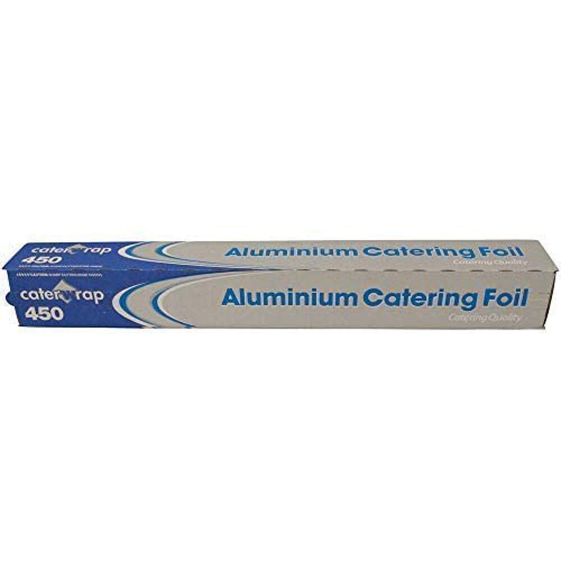 We Can Source It LtdWrapmaster Kitchen Foil - Professional Wrap With Cutter Box for Catering, Packing, Cooking, Baking, Roasting - Multipurpose Silver Foil - 45cm x 75m - 1 Roll