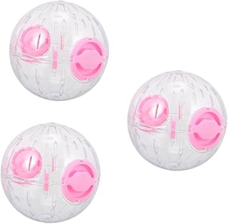 Ipetboom 3 Pçs Hamster Correndo Bola Hamster Bola De Exercício Pequeno Brinquedo Para Animais De Estimação Ouriço Brinquedo Flash Brinquedos Dradel Silencioso Hamster Roda De Fitness