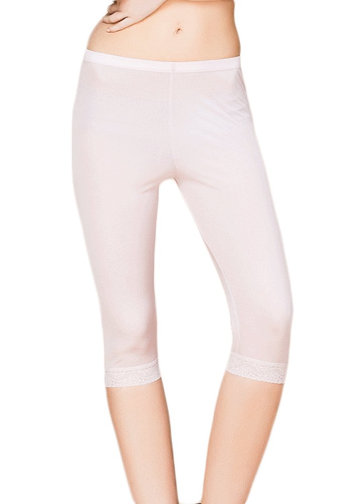 Tulpen Damen Maulbeerseide Leggings Anti Emptied Knitted Spitze Unterwaesche