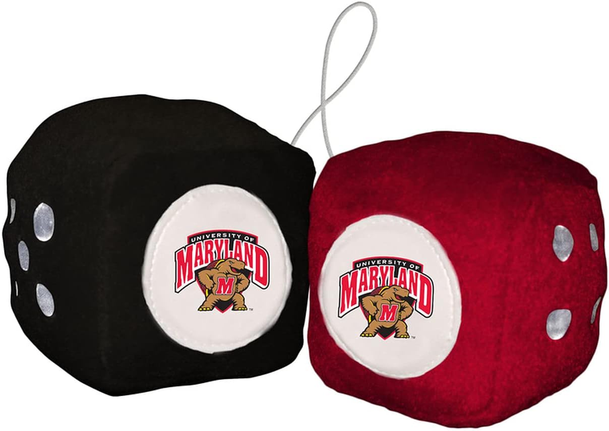 Fremont Die NCAA Maryland Terrapins BasicFuzzy Dice, Team Colors, One Size