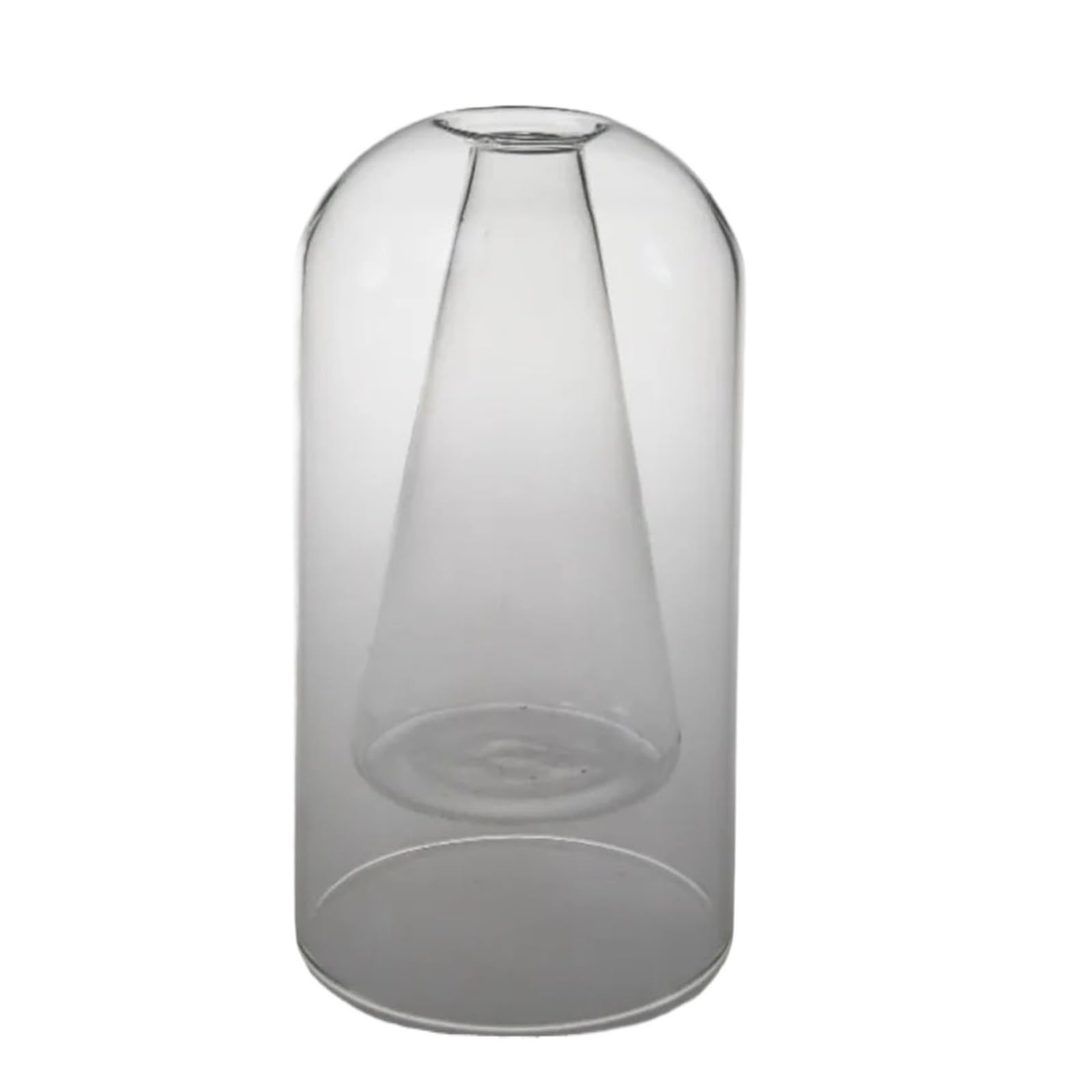 QuxetlRyz Glass Hydroponic Vase Glass Aromatherapy Bottle Double Layered Exquisite Fragrance Diffuser Creative Hydroponic Pot Vase Plant(Transparent)