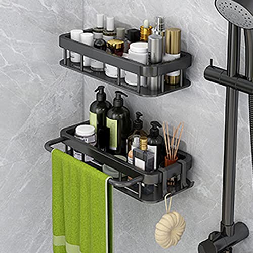 Küchenspülen-Organizer-Ablagekorb mit Abtropfgestell für Geschirr, Seife, Spülbürste und Geschirrtuch (2X Utensilienhalter) (mit Stange)