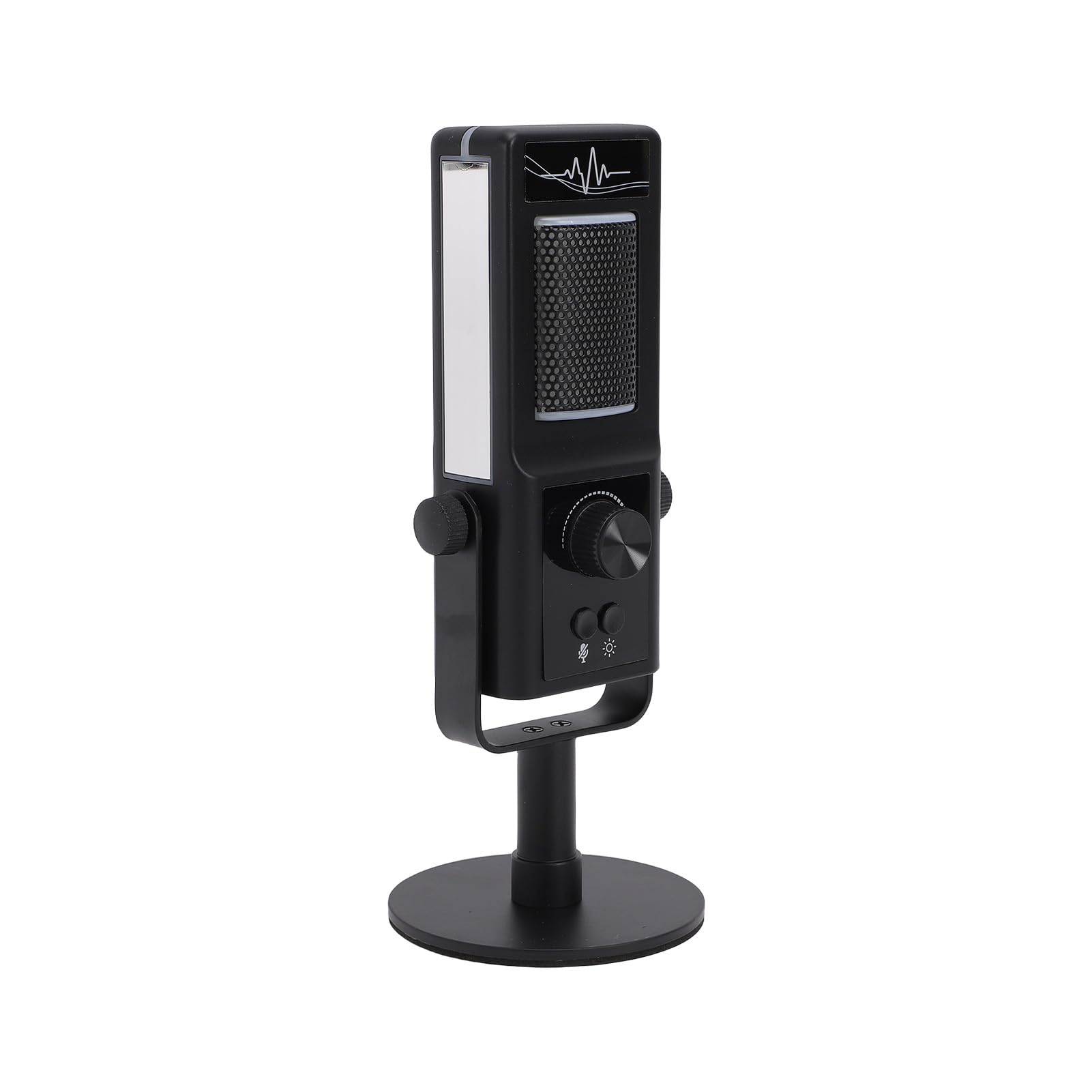 Microfono a Condensatore, Materiale ABS, Illuminazione RGB, Riduzione del Rumore, Ideale per Utenti di PC, Streaming, Giochi e Karaoke