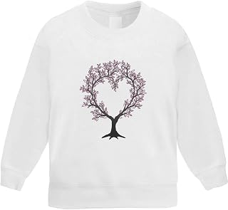 Azeeda 'Pink Heart Tree' Kid's Sweatshirt/Jumper (5-6 Years) (KW00119217)