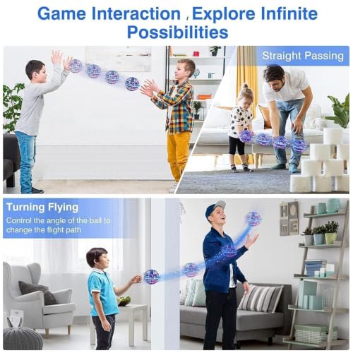Image of Magic Flying Orb Ball Toy for Kids Boys Girls Adults | RGB Lights, Hand Controlled Boomerang Spinner, USB Rechargeable, 360 Rotating Flying Fidget