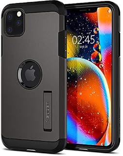 Spigen [Tough Armor iPhone 11 Pro Max Case Cover with Shockproof Air Cushion and Kickstand Compatible with Apple iPhone 11 Pro Max (2019) - Gunmetal