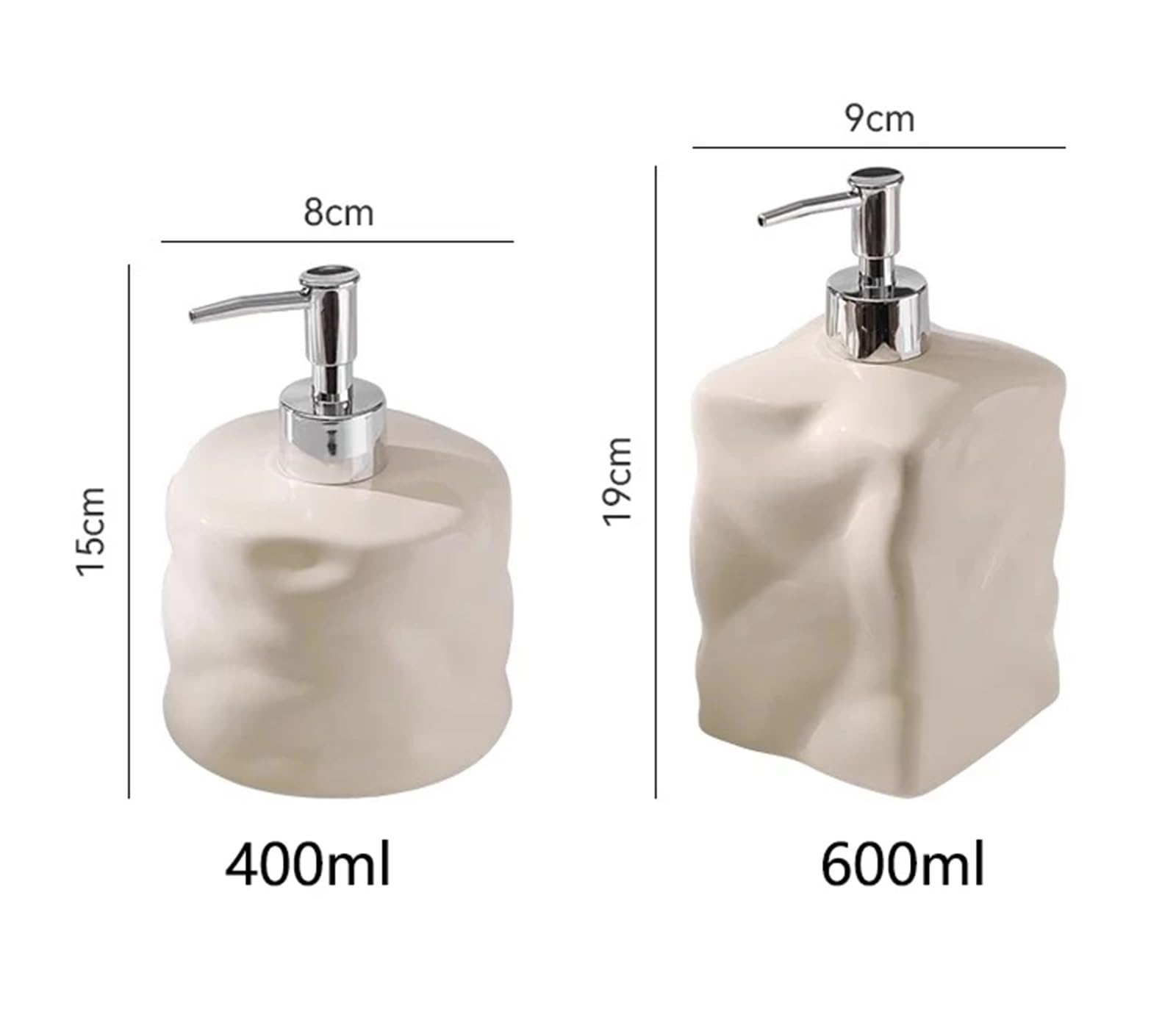 Keramik-Lotionsflasche, 600 ml, Hotel-Händedesinfektionsmittelspender | 600 ml großes Fassungsvermögen, Hotel-Duschgel-Shampoo-Spender