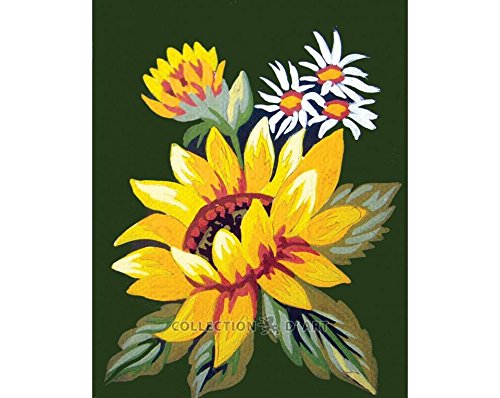 Collection DArt - 3280 cañamazo diseño 14x18 cm, Girasoles y Margaritas Color: Unico Talla: Unic