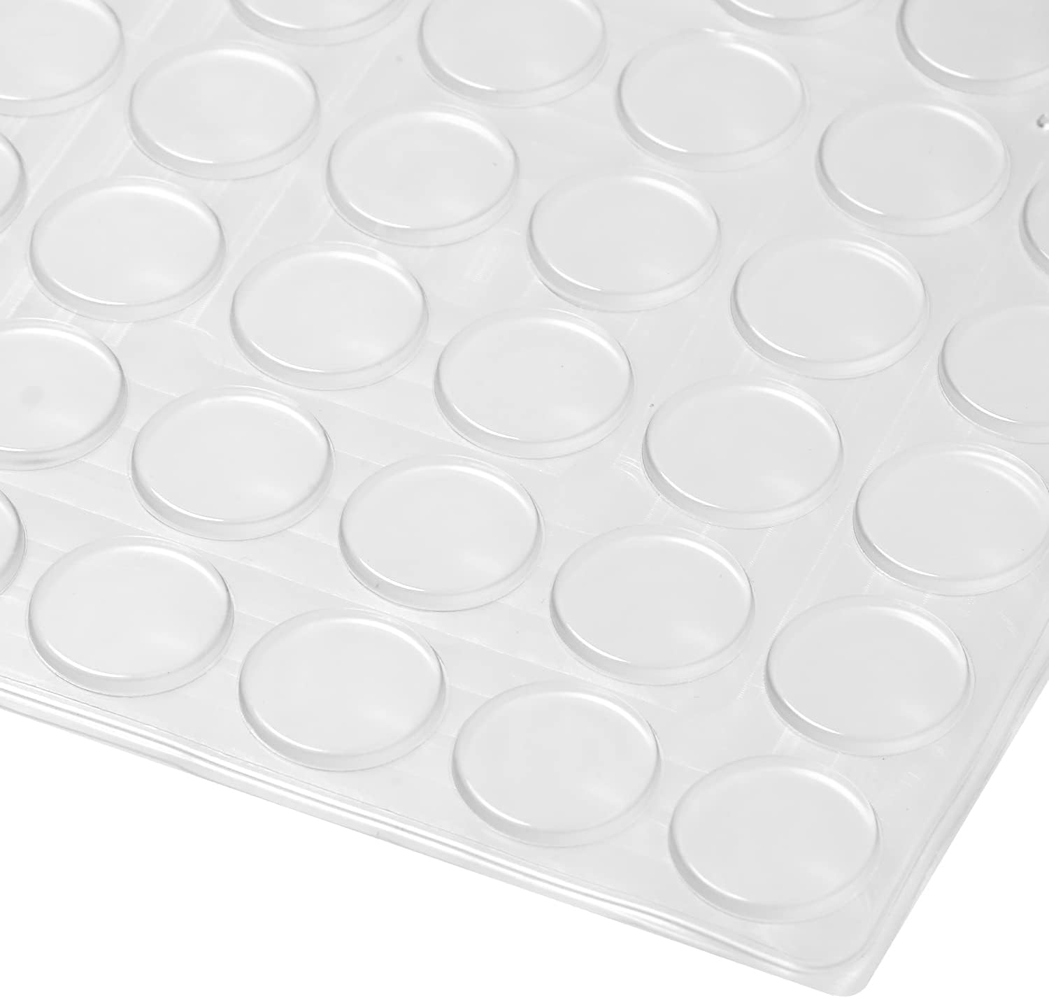 Non-Adhesive Glass Table Top Bumpers, Glass Table Top Anti Slip Pads, Silicone Bumpers for Glass Table Tops (Round 20mm x 2mm 36PCS)