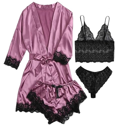 Pyjama sexy femme rouge idéal pour une soirée romantique et vos moments loungewear