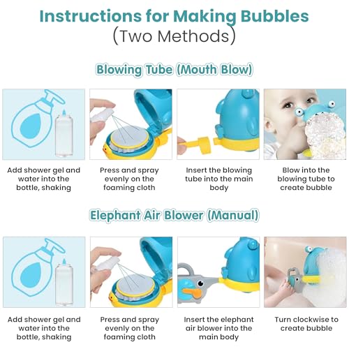 Image of Kidology Cartoon Shark Bath Bubble Toy for Toddlers | Bubble Blower with Water Play Accessories, Fun Baby Bathing Toy (Blue)