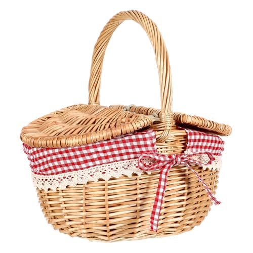 Alipis panier pique- en rotin panier du petit chaperon rouge décor de en osier osier rangement rangement de fruit tressé