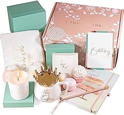 Luxe England Gifts Happy Birthday Box for Women – Luxury Gift Baskets for Her Birthday Designed in Britain – H