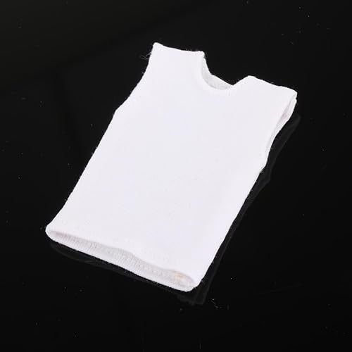 Miniatura 7 de kowaku Pantalones cargo de trabajo con figura de hombre a escala 112 y camiseta sin mangas, trajes casuales, color blanco