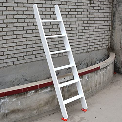 Escalera de litera de madera blanca de 60-70 pulgadas para camas altas 4