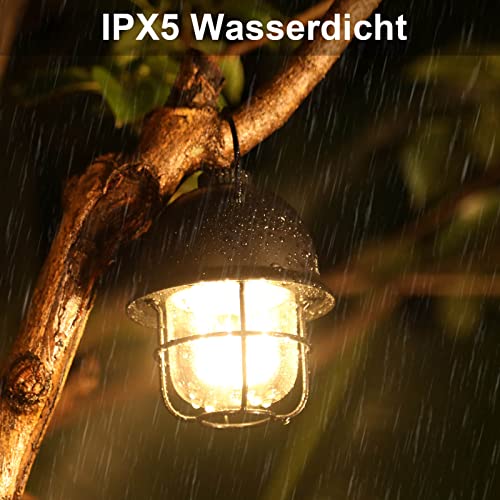 Tavaler Campinglampe Aufladbar, LED Camping Lampe USB C Camping Lampen 4000 mAh Akku Camping Licht 4 LED Leuchtmodi… - Image 6