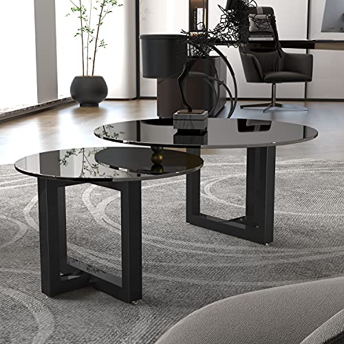 Image of HOMEKAYT Metal Coffee Table Legs 16''x 11'' - Heavy Duty for Bench, TV Stand - Set of 2 - Black