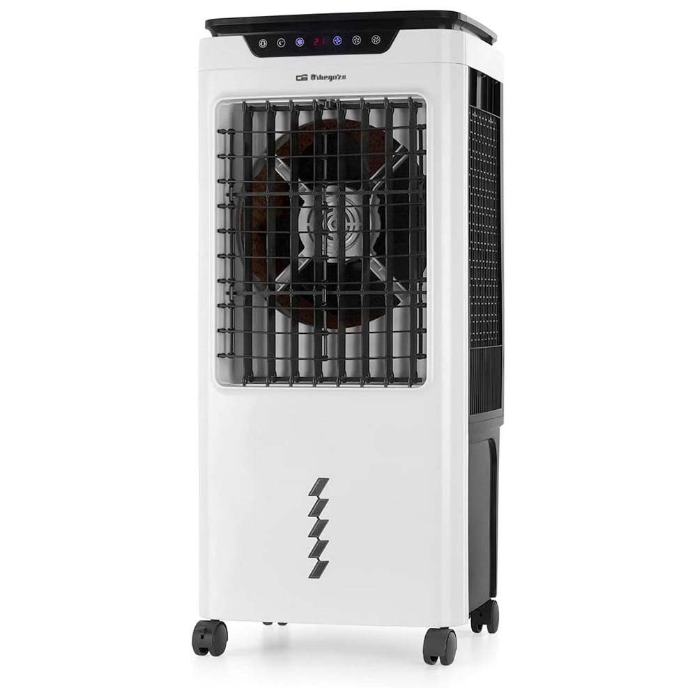 Orbegozo AIR 55 - Climatizador evaporativo 3 en 1, depósito de agua extraíble de 35 l, temporizador, gran caudal de aire, mando a distancia, silencioso, modo noche, 150 W Multicolor