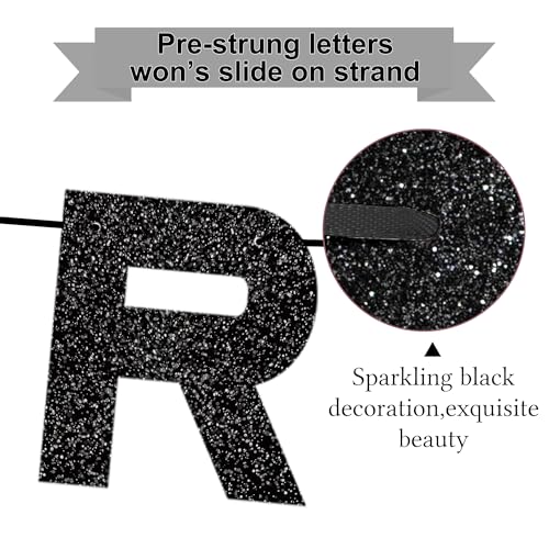 Image of Holkcog 25th Birthday Decoration for Women, Quarter Life Crisis to 25 Years Banner Black 25 Balloons Numbers Give Her Cheering 25th Birthday Gift 25th Birthday Party Supplies