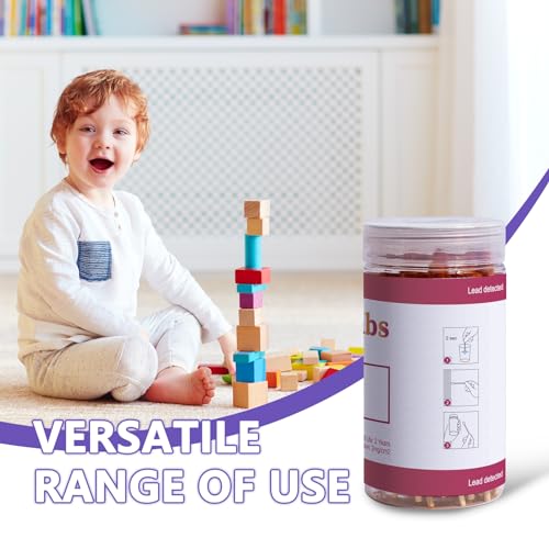 TAEING Blei-Test-Tupfer, 60-teiliges sofortiges Blei-Test-Set, schnelle Tests für den Heimgebrauch für lackierte Oberflächen, Keramik, Geschirr, Metall, Holz, schnelle Ergebnisse in 30 Sekunden