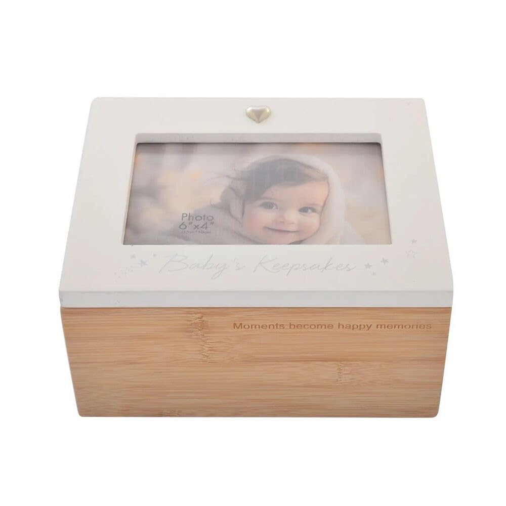 Baby Keepsake Box First Tooth Hair Curl Photo Memory Storage Newborn Gift Wooden