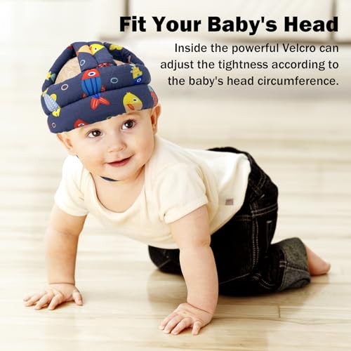 Image of Baby Head Protector Baby Helmet for Crawling Walking, No Bumps Safety Head Adjustable Protective Cap for Walking, Playing (Style 4)